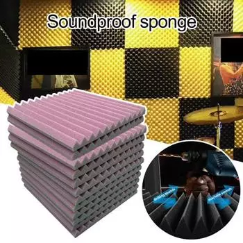 12 шт. Звукоизоляционные пенопластовые панели 1 X 12 X 12 дюймов Студийные акустические стеновые панели высокой плотности для стен Звукопоглощающие панели Звукоизоляция белый