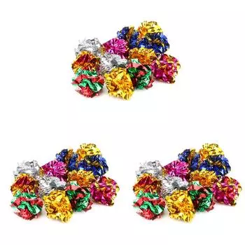 12 шт., звуковые оловянные бумажные игрушки для кошек, мятые шарики, играющие в игрушки для домашних животных