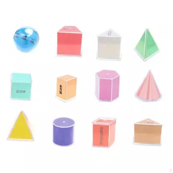 12 штук Геометрические тела Возраст 7+ Головоломки с формами Игрушки-головоломки Строительные блоки