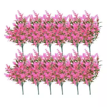 12 штук искусственных цветов, имитация растений, свадебный букет, растения, цветы, реквизит для рождественской вечеринки