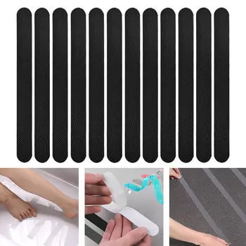 12 штук противоскользящие наклейки для ванны лента легко наносится наклейки скользящие полоски аппликации серый