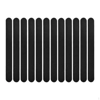 12 штук противоскользящих наклеек для ванны, легко наносимых на душевые ступени серый