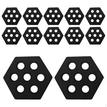 12 штук шестигранные накладки на доску для серфинга Deck Grip Surfpad противоскользящий коврик без воска для скимборда чёрный