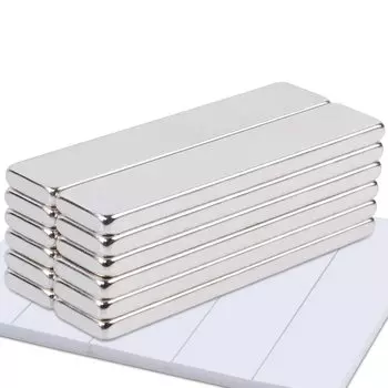 12 штук сильных магнитов 50x10x3 мм неодимовые магниты прямоугольной формы с двухсторонним скотчем подходят для домашних и промышленных моделей холодильников,