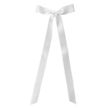 12 штук украшений в виде бантов цвета слоновой кости, украшения для фона свадебного канала, атласные банты, украшения для стульев, элегантные церемониальные ленты One Size