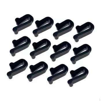 12 штук в упаковке силиконовых зажимов для духовки, держатели для посуды, безопасные для пищевых продуктов серый