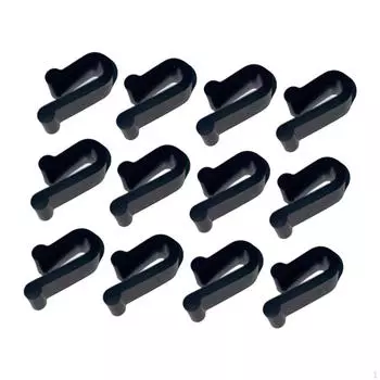 12 силиконовых зажимов для использования в духовке чёрный