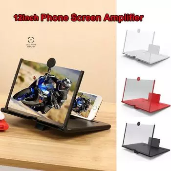12 складная лупа для экрана смартфона 3D HD видео подставка для усилителя мобильного телефона