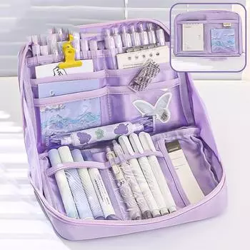 12-слойный пенал большой емкости, красивая многофункциональная сумка для хранения канцелярских принадлежностей