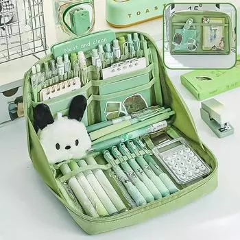 12-слойный пенал большой емкости, красивый многофункциональный классный чехол для хранения канцелярских принадлежностей, 1 шт.