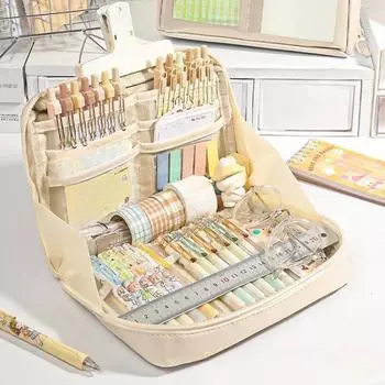 12-слойный пенал для девочек, большой пенал большой емкости, школьные канцелярские принадлежности, эстетический чехол для канцелярских принадлежностей для студентов