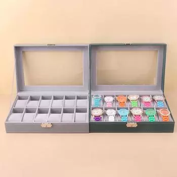 12 слотов для наручных часов, держатель для часов, органайзер, футляр для хранения, искусственная кожа, дисплей для часов, regalos para hombre