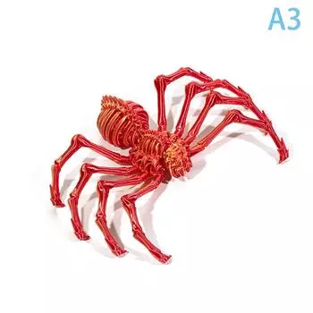 12 см 3D-печатный паук, подвижный шарнирный и выдвижной игрушечный паук, креативное украшение, игрушка-паук, украшение на Хэллоуин A3