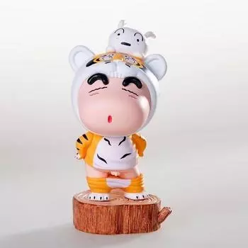12 см аниме мелок Син-тян Шинносукэ Нохара Фигура Одежда Животных Cos Tiger Doll ПВХ Экшн Статуэтка Коллекционные Модели Игрушки No Box