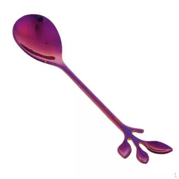 12 см, чайные ложки радужного цвета, кофейная ложка, маленькая посуда для торта из нержавеющей стали Option9