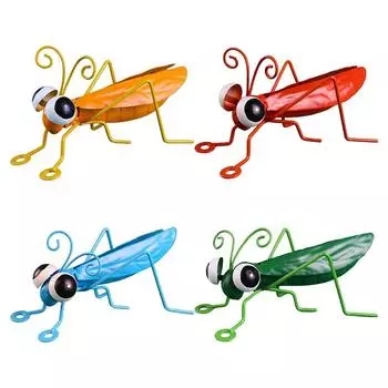 12 см имитация фигурки насекомых статуи мультфильм металл саранча муравьи украшения для стены сад двор офис комната украшение красный