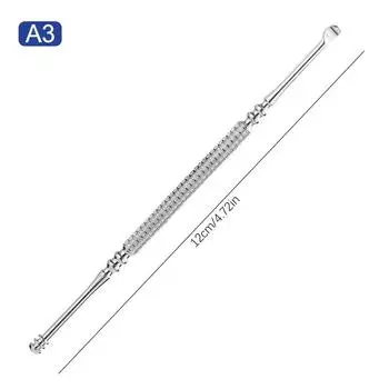 12 см инструмент для чистки ушей, серные палочки, кюретка для удаления ушной серы, ложка для чистки ушей, инструмент для чистки ушей с двумя концами