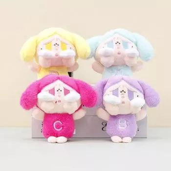12 см милые маленькие плюшевые фигурки Bubble Mart Kawaii аниме плюшевые игрушки кукла мягкая кукла девочка для детей подарок диван кровать декор фиолетовый
