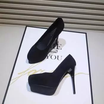 12 см остроконечный каблук, супер высокий, чисто черный, одинарный, темперамент, профессиональный, тонкий каблук, водонепроницаемый, для стола, ночного клуба, худенькая девушка, весна, новинка 34