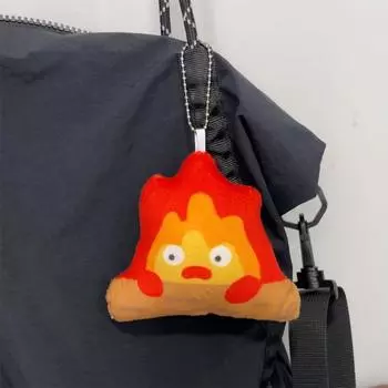 12 см плюшевая игрушка кукла Кальцифер брелок с наполнителем из полипропилена и хлопка, вдохновленная фильмом, прочная бусина B