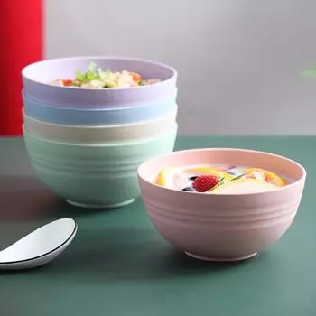 12 см японская миска для риса, суп с лапшой, креативный фруктовый салат, вкус пшеницы, семейный детский ежедневный набор, маленькая миска, комплект из 2 предметов бежевый