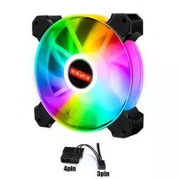 12 см RGB 5 В PWM 3 + 4-контактный корпусный вентилятор Тихий радиатор ПК Кулер для процессора Argb Синхронизация с вентиляторами материнской платы