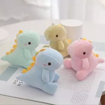 12 см сидящий динозавр плюшевые игрушки для девочек подарочный пакет подвеска украшение тканевая кукла мини милая кукла брелок кукла 11cm-30cm