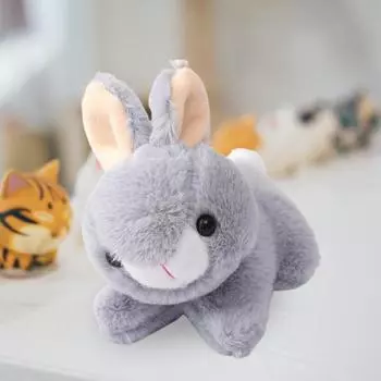 12 см стильная антидеформационная плюшевая игрушка кролик кукла длинноухий кролик мягкая подвеска для детей розовый