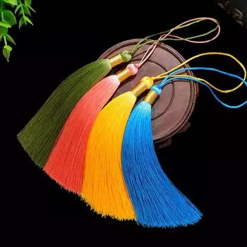 12 см золотая нить ледяной шелк кисточка для украшения ханьфу чонсам своими руками