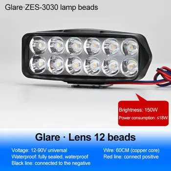 12 Smd 3030 9-85V 16W 6500K Белый свет мотоциклетные фары