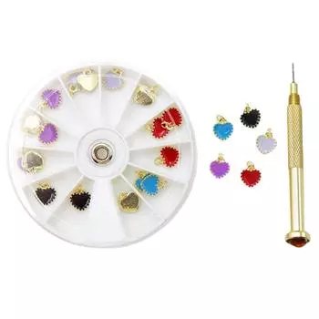 12 стильных подвесок для пирсинга ногтей, набор украшений для дизайна ногтей, кольца для типсов, украшения из акриловых гелей