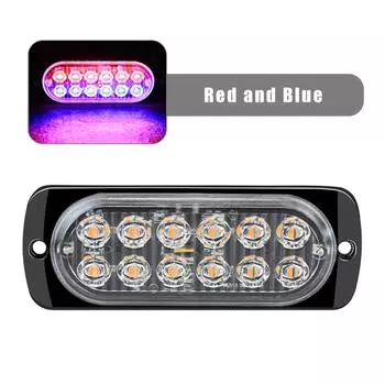 12 светодиодных стробоскопических сигнальных ламп, дешевая решетка стробоскопа, мигающая световая панель для грузовиков и автомобилей, янтарный светофор 12 В 24 В, автомобильный свет янтарь