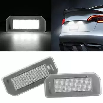 12 светодиодов подсветка номерного знака автомобиля для Tesla Model 3 2017-up Model Y 2020-up белые лампочки автомобильные продукты подсветка номерного знака