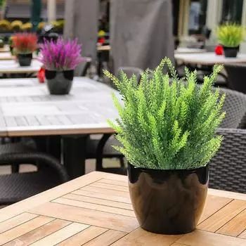 12 связок искусственных пластиковых растений, искусственные цветы лаванды, стойкие к ультрафиолетовому излучению, искусственные цветы, не выцветающие, для украшения окон и крыльца в саду 12 Bundles белый