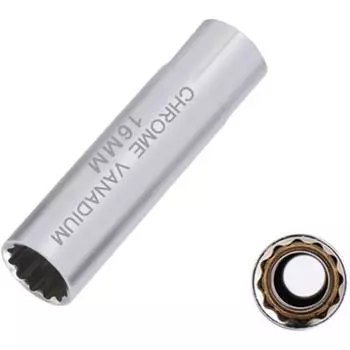 12-точечная автомобильная головка для свечей зажигания, тонкостенная свечная головка, гайка для свечи зажигания, головка для свечи зажигания 3/8 дюйма, инструмент для снятия, магнитный, шрапнель 16/14/12 мм 14mm Magnet серебряный