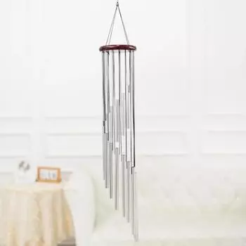 12 трубок классические шаг за шагом вращающиеся многотрубные металлические алюминиевые трубки колокольчики для ветра креативные домашние подвесные украшения ювелирные изделия серебряный