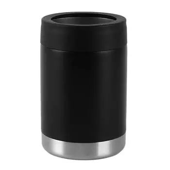12 унций охладитель для банок черный с двойной стенкой изоляция из нержавеющей стали изолированный охладитель для бутылок для автомобиля