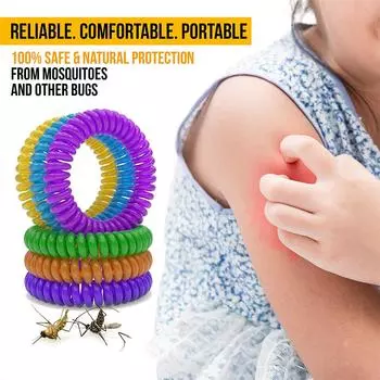 12 упаковок натуральных браслетов от комаров и насекомых, браслеты для управления в помещении и на открытом воздухе для младенцев, малышей и детей