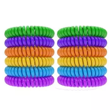 12 упаковок натуральных браслетов от комаров и насекомых, браслеты для управления в помещении и на открытом воздухе для младенцев, малышей и детей