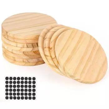 12 упаковок необработанных деревянных подставок 3,94 дюйма, круглые заготовки для самостоятельного изготовления архитектурных моделей, рисования, покраски светло-желтого