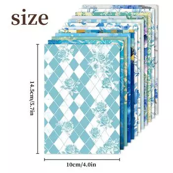 12 упаковок синих размытых цветов мечты летняя бумага для материала вырезанная бумага можно рвать сделай сам подложка для блокнота фоновая бумага