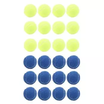 12 упаковок теннисных мячей, резиновые войлочные тренировочные теннисные мячи с сумкой для хранения Yellow