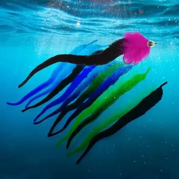 12 упаковок X5 шт./пакет L Magnum Dragon Tails щука соленая вода материал для вязания мушек стример стальная голова для вязания мушек покачивающиеся хвосты оптом белый