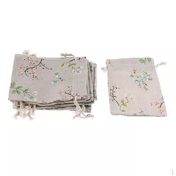 12 ювелирных изделий из джутовой подарочной сумки из мешковины в деревенском стиле с завязками — трава, согласно описанию Polar Bear