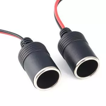 12 В 10 А/15 А/20 А/50 А Автомобильное зарядное устройство для прикуривателя с кабелем 30 см, гнездовой/штекерный разъем, универсальный адаптер