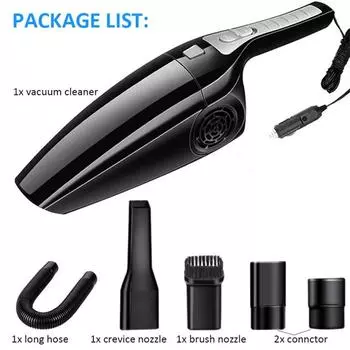 12 В 120 Вт Пылесос для автомобиля Пылесос Автомобильный аспиратор Voiture Ручной пылесос для автомобиля чёрный