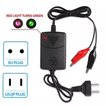 12 В 1300 мА Универсальное интеллектуальное зарядное устройство для герметичных свинцово-кислотных аккумуляторов для автомобилей, грузовиков, мотоциклов, перезаряжаемая вилка ЕС и США