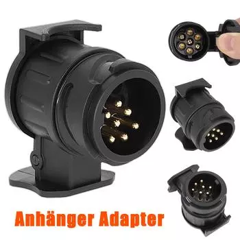 12 В 13-7-контактный адаптер для прицепа, водонепроницаемый грузовик, караван, буксировка, электрический адаптер, разъем для проводки прицепа, аксессуары для буксировки