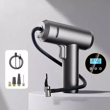 12 В 150 фунтов на кв. дюйм ручной воздушный компрессор беспроводной/проводной надувной насос портативный воздушный насос для накачивания шин цифровой для автомобилей велосипедных мячей