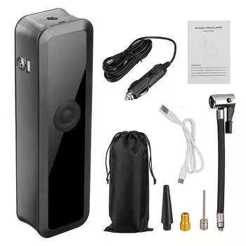 12 В 150 фунтов на квадратный дюйм перезаряжаемый воздушный насос для накачивания шин беспроводной портативный компрессор цифровой автомобильный насос для шин автомобиля велосипеда мячи